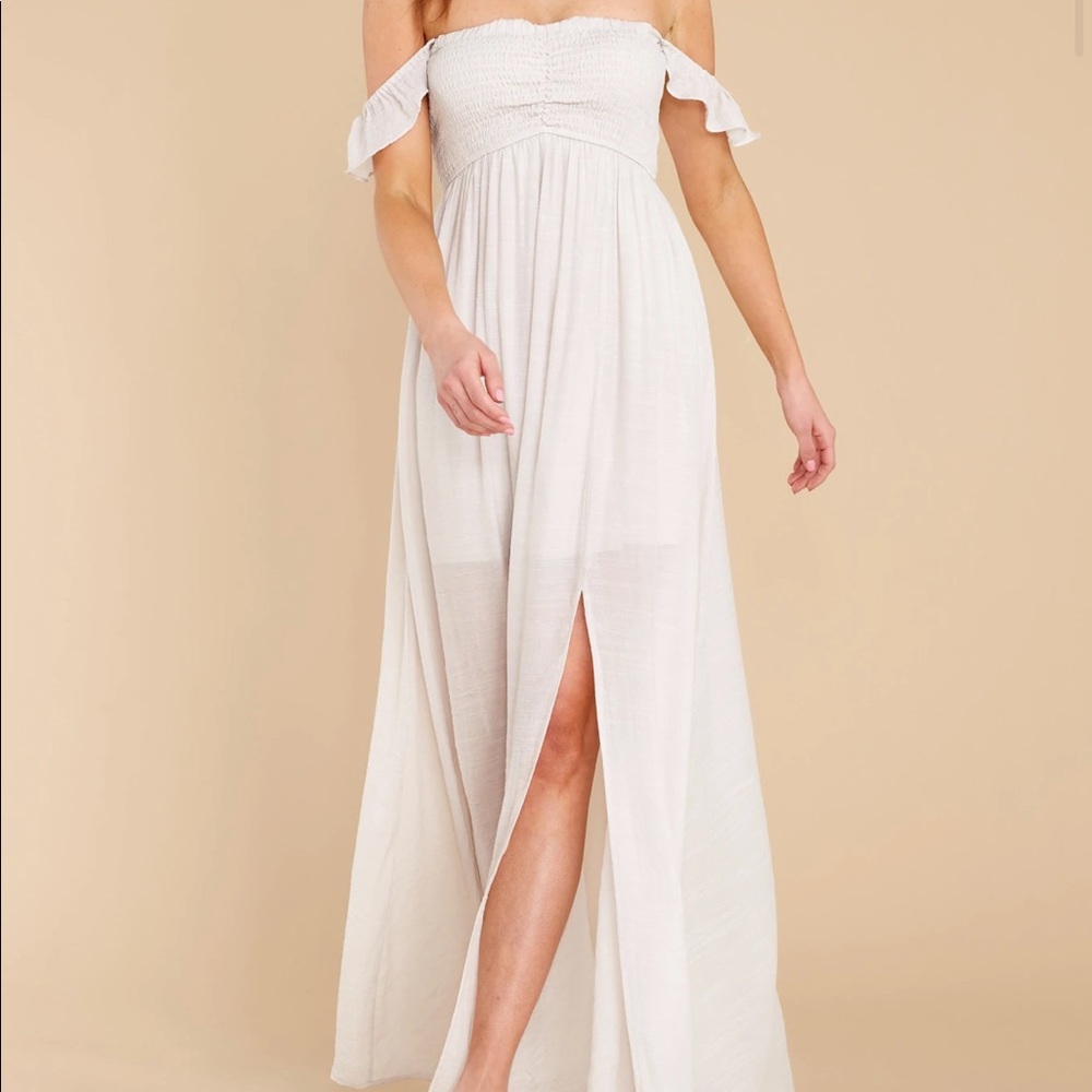 Want Me Back Sand Maxi Dress